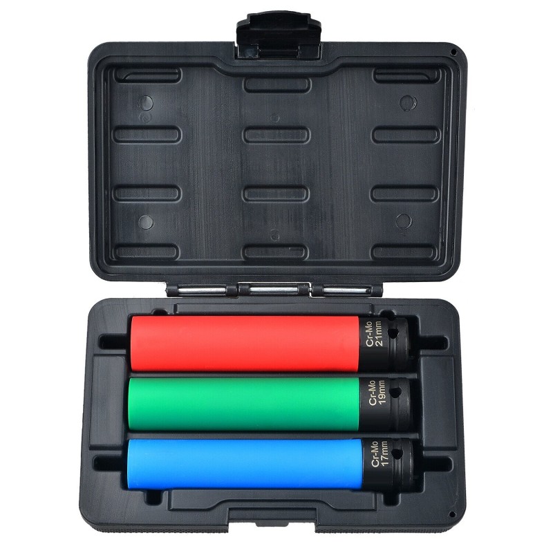 1/ 2'' Prailgintų smūginių galvučių rato raktams rinkinys 3vnt. L 150mm