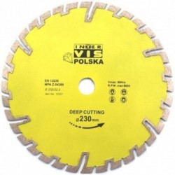 Deimantinis pjovimo diskas 230×22,23mm, Inter-Vis