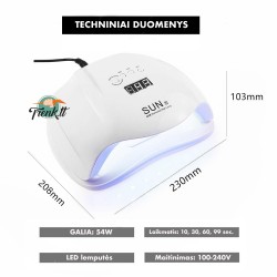 SUN 54W UV / LED hibridinė lempa nagams