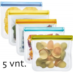 Silikoniniai šaldymo maišeliai, 5 vnt.