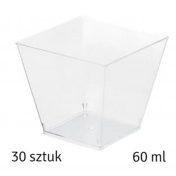 30 permatomų puodelių rinkinys