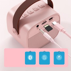 Belaidė kolonėlė su mikrofonu - Mėlyna Belaidė kolonėlė su mikrofonu - Mėlyna