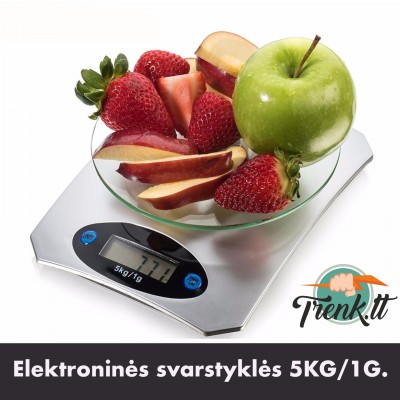 Elektroninės virtuvinės svarstyklės 5KG/ 1G