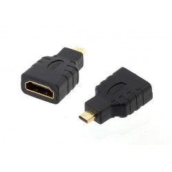 Perėjimas HDMI FEMALE į MICRO HDMI MALE GOLD