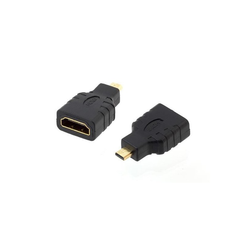 Perėjimas HDMI FEMALE į MICRO HDMI MALE GOLD