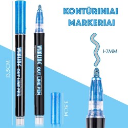 Kontūriniai markeriai, 12 vnt. Kontūriniai markeriai, 12 vnt.