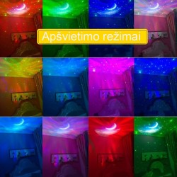 LED Projektorius su kolonėle ASTRONAUTAS