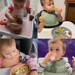 Silikoninis valgymo rinkinys vaikams - Kreminė