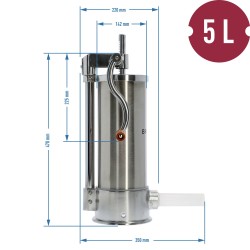 Rankinis vertikalus kimštuvas 5kg