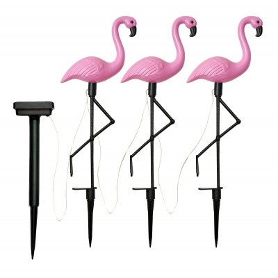 LED saulės sodo lempos – flamingas