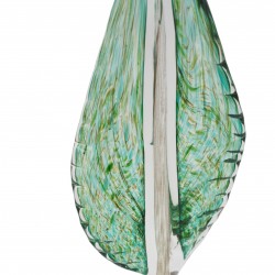 Stiklinė dekoracija „Lapas“, 13×9×41 cm ŽALIAS Stiklinė dekoracija „Lapas“, 13×9×41 cm ŽALIAS