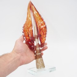 Dekoratyvinė stiklo skulptūra, 13×9×41 cm Dekoratyvinė stiklo skulptūra, 13×9×41 cm