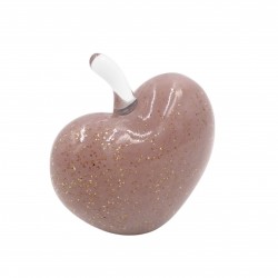 Dekoratyvinė stiklinė širdies formos figūrėlė, 14×13 cm