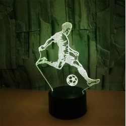LED naktinė lempa futbolininko formos