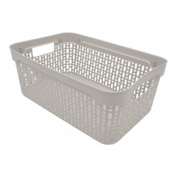 Plastikinė dėžutė su skylutėmis, 30 × 20 × 12 cm BALTA
