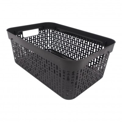 Plastikinė dėžutė su skylutėmis, 30 × 20 × 12 cm JUODA