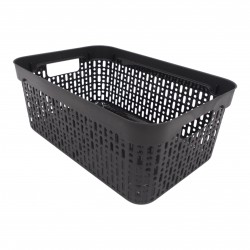 Plastikinė dėžutė su skylutėmis, 30 × 20 × 12 cm JUODA Plastikinė dėžutė su skylutėmis, 30 × 20 × 12 cm JUODA
