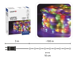 LED švieselių girlianda ant ritės 1000 LED, 100 m, multicolor LED švieselių girlianda ant ritės 1000 LED, 100 m, multicolor