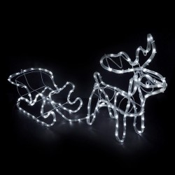 LED šviečianti elnių ir rogių dekoracija – 120 cm LED šviečianti elnių ir rogių dekoracija – 120 cm