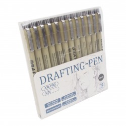 „Art Walker Drafting Pen“ techninių rašiklių rinkinys 12 vnt. „Art Walker Drafting Pen“ techninių rašiklių rinkinys 12 vnt.