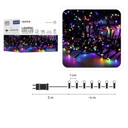 LED girlianda 400 LED, 4 m, multikolor LED girlianda 400 LED, 4 m, multikolor