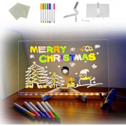 DIY LED piešimo lenta su šviečiančiu akrilo paviršiumi