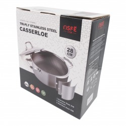 Puodas su dangčiu OSFÉ Tri-Ply, 26 cm, 7 l