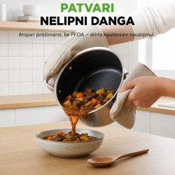 Puodas su dangčiu OSFÉ Tri-Ply, 28 cm, 8 l Puodas su dangčiu OSFÉ Tri-Ply, 28 cm, 8 l