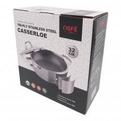 Puodas su dangčiu OSFÉ Tri-Ply, 32 cm, 12 l