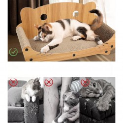 Ergonomiška kačių draskyklė–gultas su mediniu rėmu Ergonomiška kačių draskyklė–gultas su mediniu rėmu