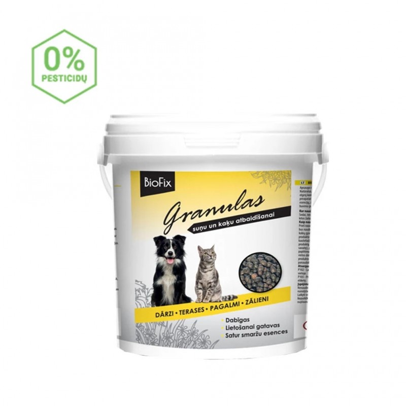 BIOFIX PET STOP granulės nuo kačių ir šunų, 1L