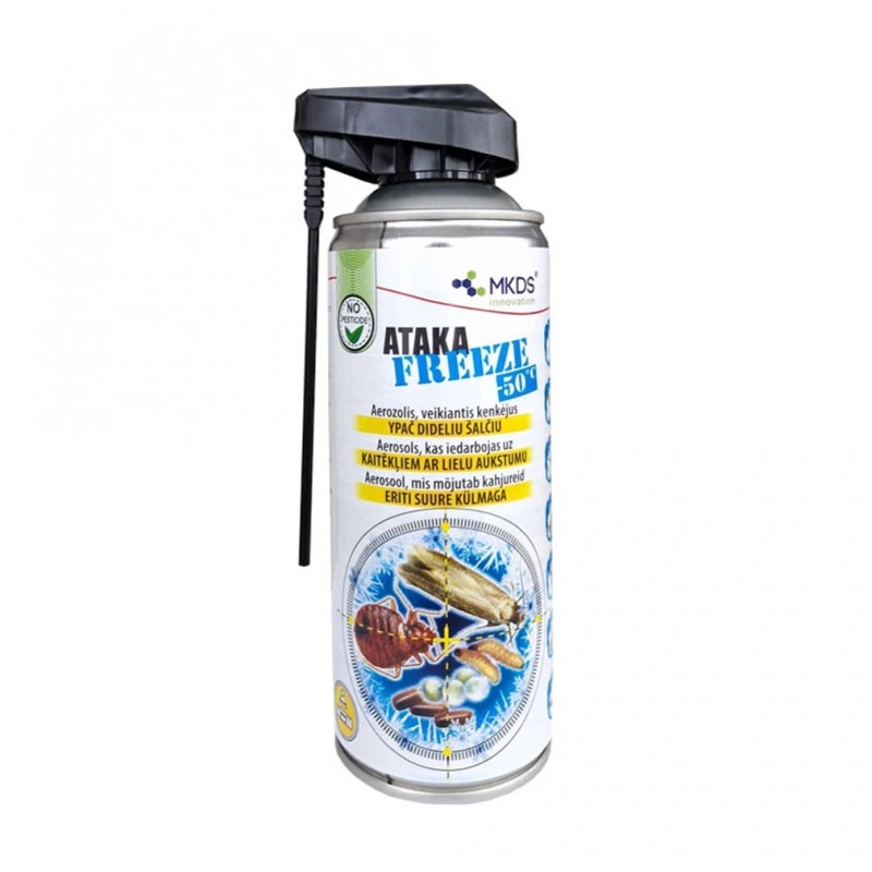 ATAKA FREEZE -50 °C šalčio aerozolis vabzdžių naikinimui, 400 ml