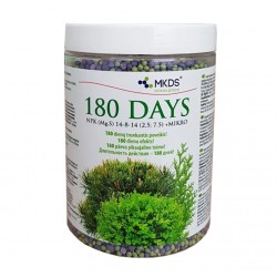 180 DAYS ilgo poveikio trąšos spygliuočiams ir visžaliams, 1 kg 180 DAYS ilgo poveikio trąšos spygliuočiams ir visžaliams, 1 kg