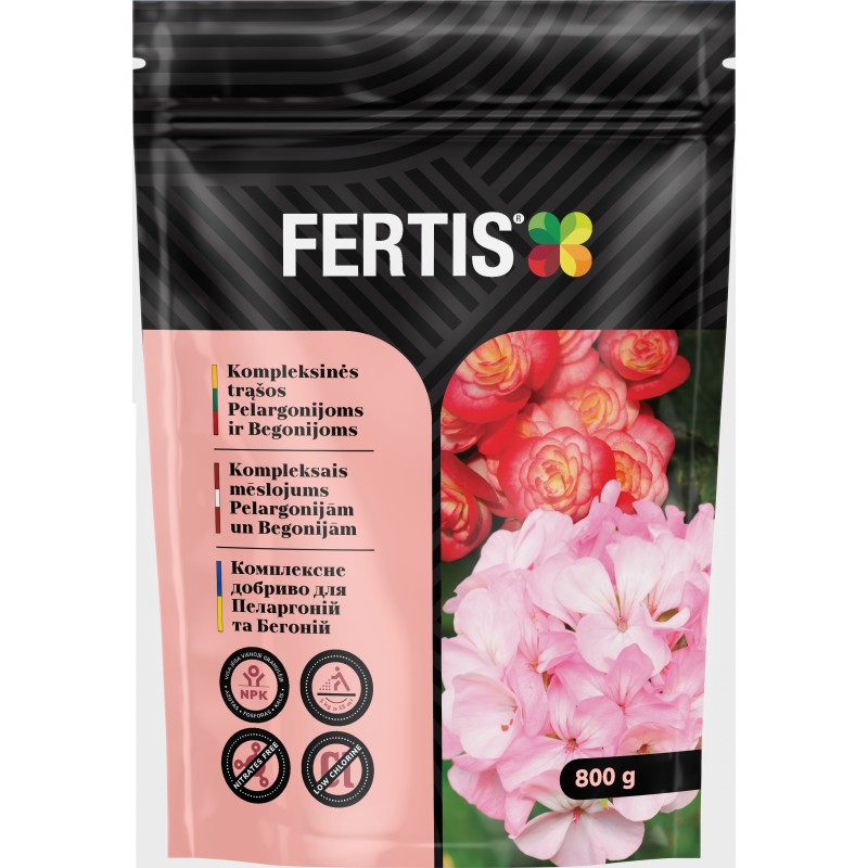 Kompleksinės trąšos Pelargonijoms ir begonijoms FERTIS, 800g