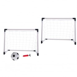 Vaikiški futbolo vartai 2in1 – dideli arba du mažesni (143 × 110 × 70 cm)