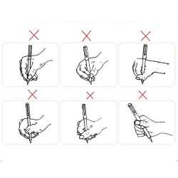 Ergonominis pieštuko laikiklis vaikams – 3 vnt. rinkinys