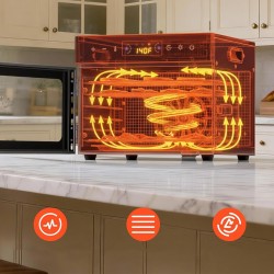 Vaisių ir maisto džiovyklė 400 W, 6 padėklų, nerūdijančio plieno Vaisių ir maisto džiovyklė 400 W, 6 padėklų, nerūdijančio plieno