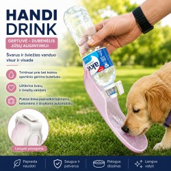 Kelioninis gertuvės-dubenėlis augintiniams HANDI DRINK
