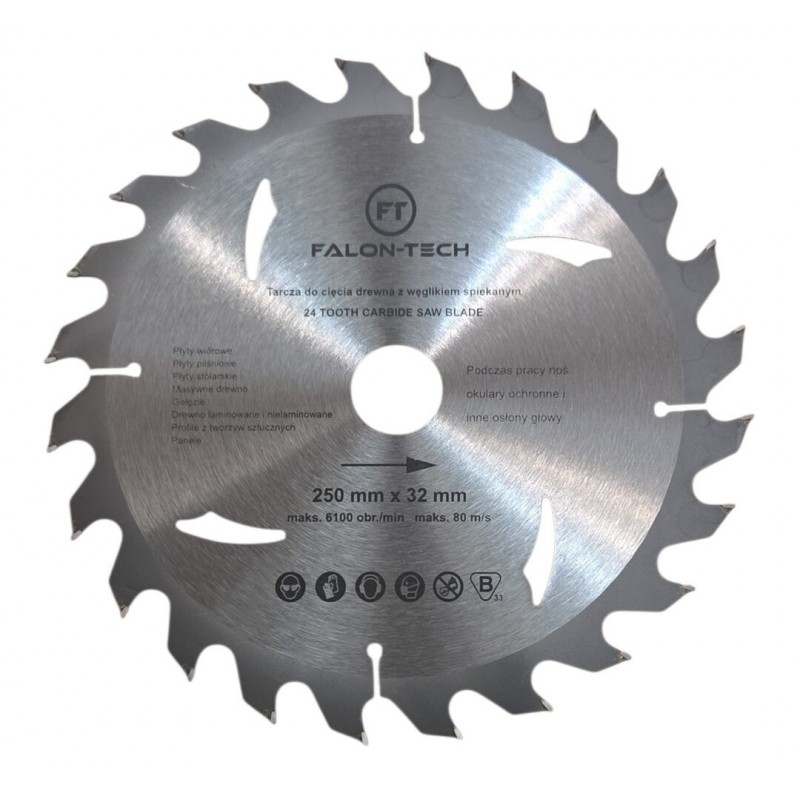 Medienos pjovimo diskas 250×32-25,4mm, 24T