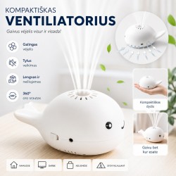 Mini ventiliatorius su skraidančiu kamuoliuku (baltas) Mini ventiliatorius su skraidančiu kamuoliuku (baltas)