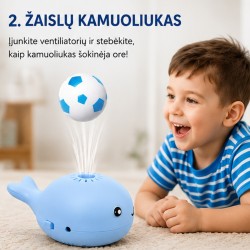 Mini ventiliatorius su skraidančiu kamuoliuku (mėlynas) Mini ventiliatorius su skraidančiu kamuoliuku (mėlynas)