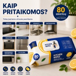 Drėgnos servetėlės "Kitchen wipes"