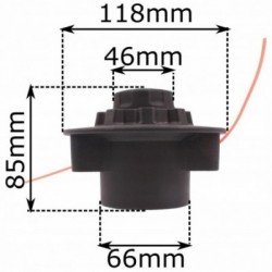 Galvutė trimeriams, žoliapjovėms su M8 x 1,25 sriegiu
