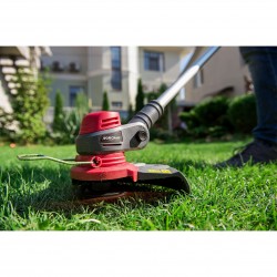 Akumuliatorinis trimeris su priedais WORCRAFT 20V LI-ION