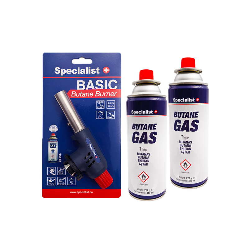 Dujinis degiklis Specialist+ 1300°C su butano dujomis 2x227g