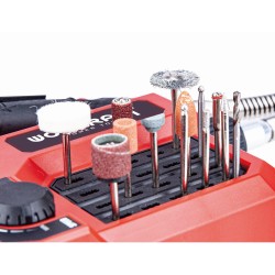 Akumuliatorinis mini tiesinis šlifuoklis su priedais WORCRAFT 20V LI-ION Akumuliatorinis mini tiesinis šlifuoklis su priedais WORCRAFT 20V LI-ION