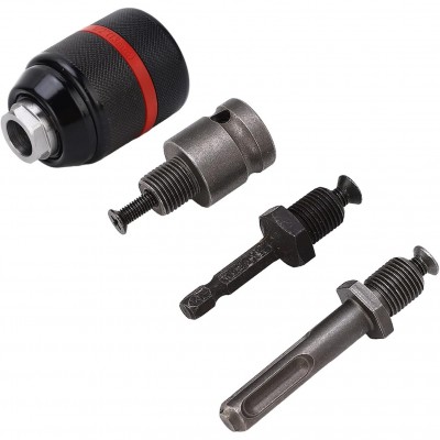 Griebtuvas gręžtuvui 1/ 2'' Ø2-13mm su adapteriais 4vnt.