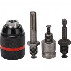 Griebtuvas gręžtuvui 1/ 2'' Ø2-13mm su adapteriais 4vnt.