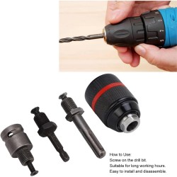 Griebtuvas gręžtuvui 1/ 2'' Ø2-13mm su adapteriais 4vnt.
