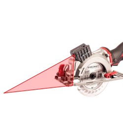 Akumuliatorinis diskinis pjūklas 115mm su lazeriu WORCRAFT 20V LI-ION